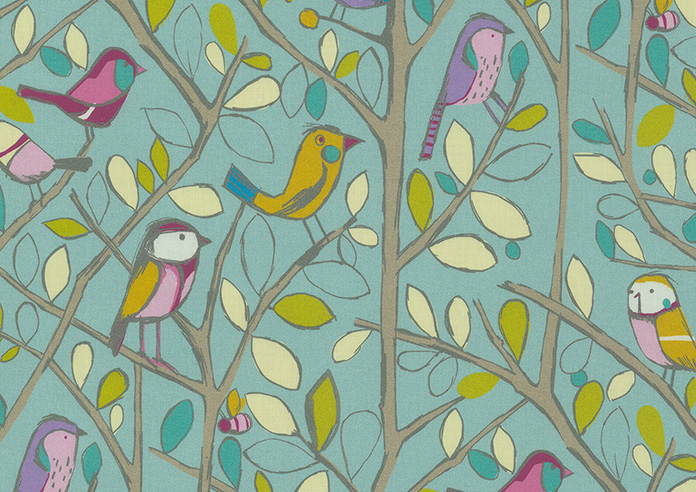 Tweety, Duckegg - Twist&Fit Roman Blind - Image 7